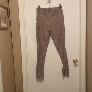 Sports Wear Brown & Tan 1 Pocket Leggings - Size Medium